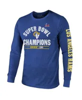 Los Angeles Rams Majestic Threads Women's 2-Time Super Bowl Champions  Always Champs Cropped T-Shirt - Royal