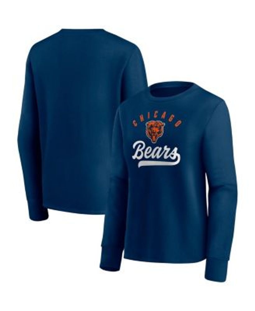 Women's Cuce Navy Chicago Bears Team Color Sequins Full-Zip Jacket