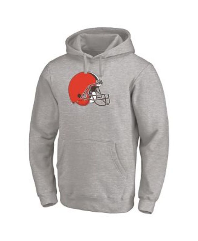 Men's Nike Heathered Gray Cleveland Browns Fan Gear Primary Logo  Performance Pullover Hoodie