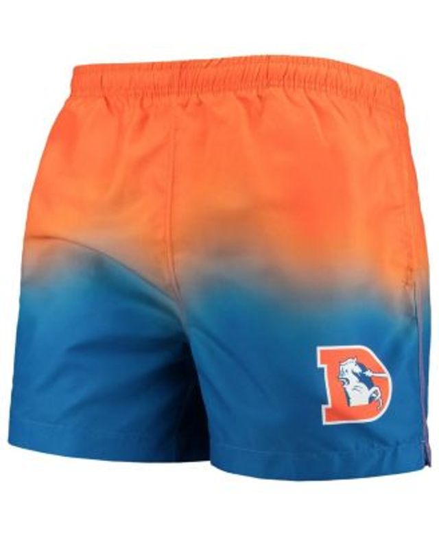 FOCO Denver Broncos NFL Mens 3 Stripe Big Logo Swimming Trunks