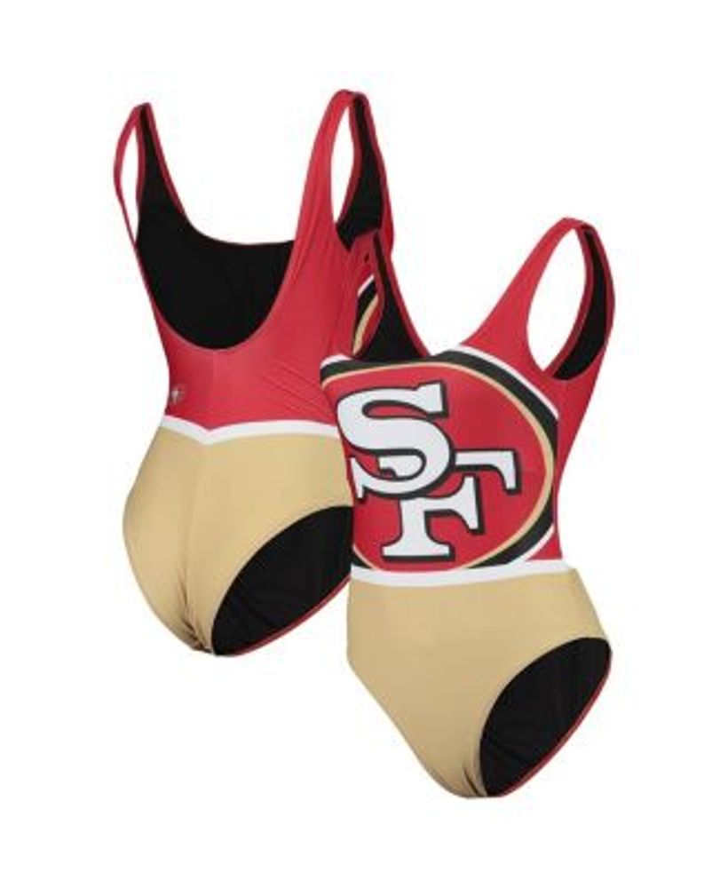 Women's FOCO Scarlet San Francisco 49ers Team One-Piece Swimsuit