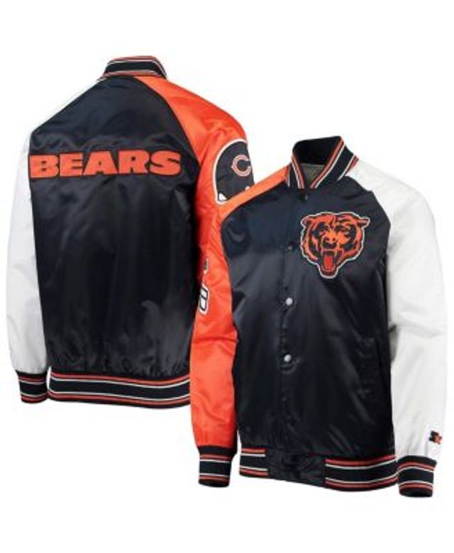 Starter Chicago Bears Varsity Satin Full-Snap Jacket M / Bears Navy Mens Outerwear