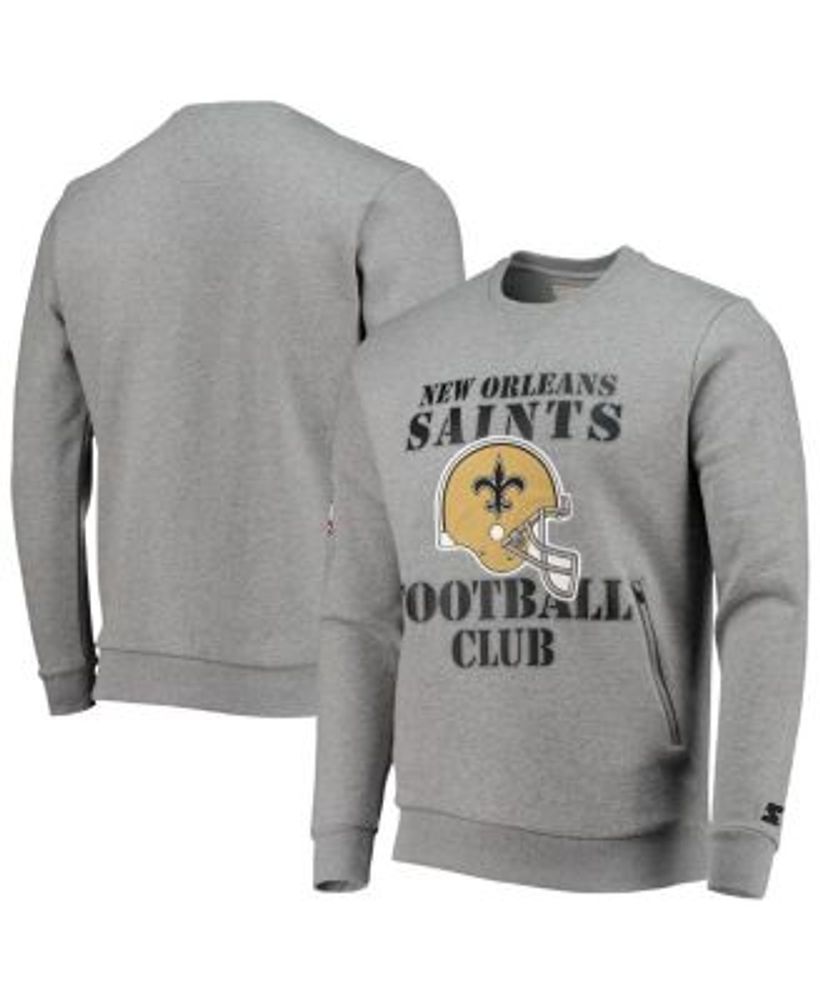 Starter Men's Gray New Orleans Saints Locker Room Throwback End Zone  Pullover Sweatshirt