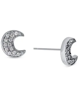Giani Bernini Gianni Bernini 2-Piece Cubic Zirconia Love Frontal Necklace  and Stud Earrings Set (1.31 ct. t.w.) in Sterling Silver