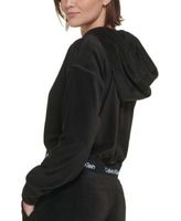 Women's Logo Elastic Long-Sleeve Pullover Hoodie