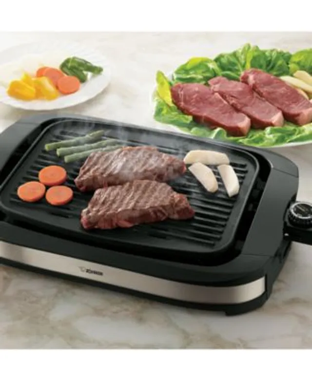 Zojirushi EB-CC15 Indoor Electric Grill with Multicolor 12 Piece Knife Set