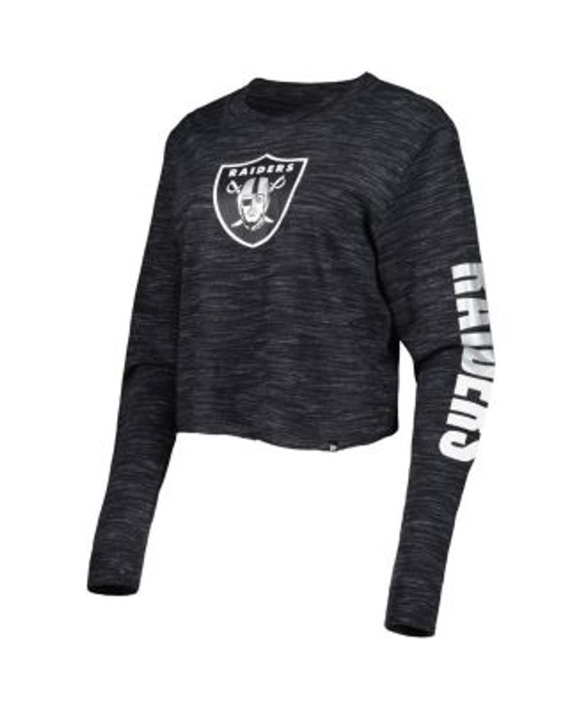 Women's WEAR by Erin Andrews White Las Vegas Raiders Celebration Cropped  Long Sleeve T-Shirt