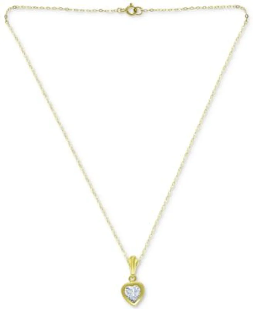 Giani Bernini Cubic Zirconia Bezel-Set Necklace 18k Gold-Plated