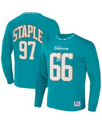 Miami Dolphins Nike Sideline Lockup Performance Long Sleeve T-Shirt - Gray