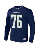 Men's NFL x Staple Navy Seattle Seahawks All Over Print T-Shirt Size: Medium