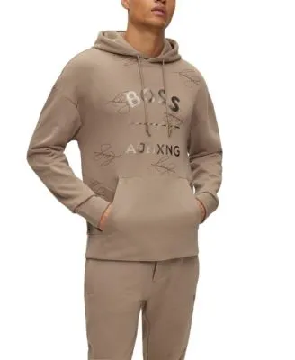 BOSS - Cotton-blend regular-fit sweatshirt with collaborative branding