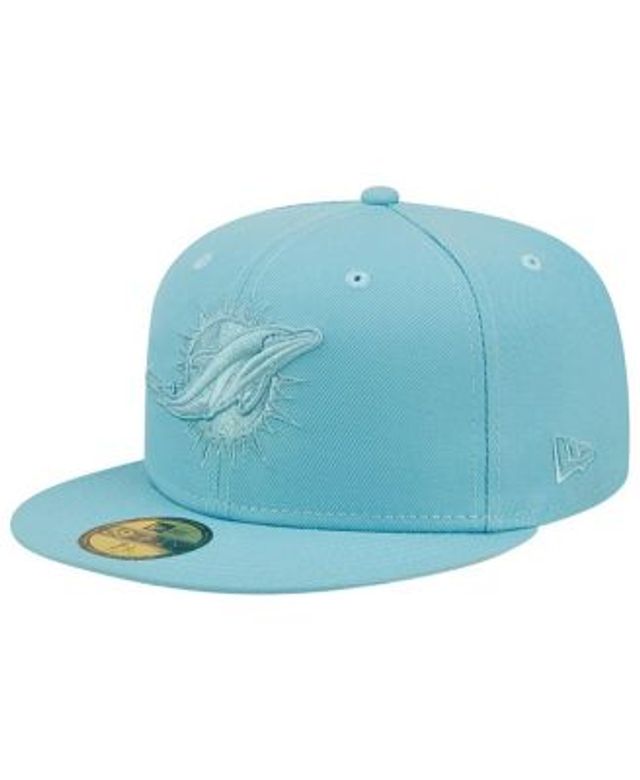 New Era Men's Blue Miami Dolphins Color Pack 59FIFTY Fitted Hat