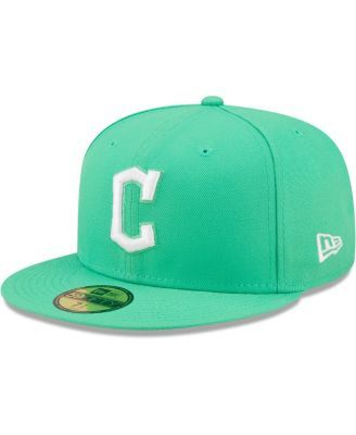 Men's Cleveland Guardians New Era Pink Primary Logo Beetroot Cyber 59FIFTY  Fitted Hat