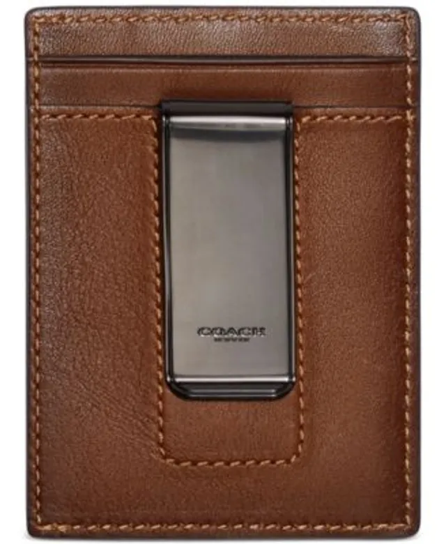 Coach Brown Money Clip Card Holder