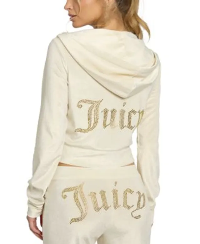 Juicy Couture Short Sleeve Zip-Front Bling Back Jacket - Macy's