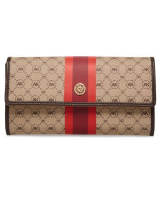 Women's Continental Flap Magnetic Snap Wallet with Logo