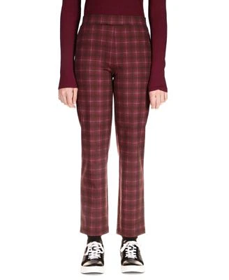 Carnaby Cotton Plaid Kick Crop Pants