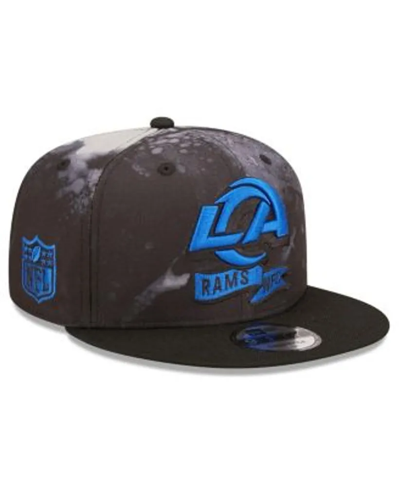 New Era Black Los Angeles Rams Ink Dye 2022 Sideline 9FIFTY Snapback Hat