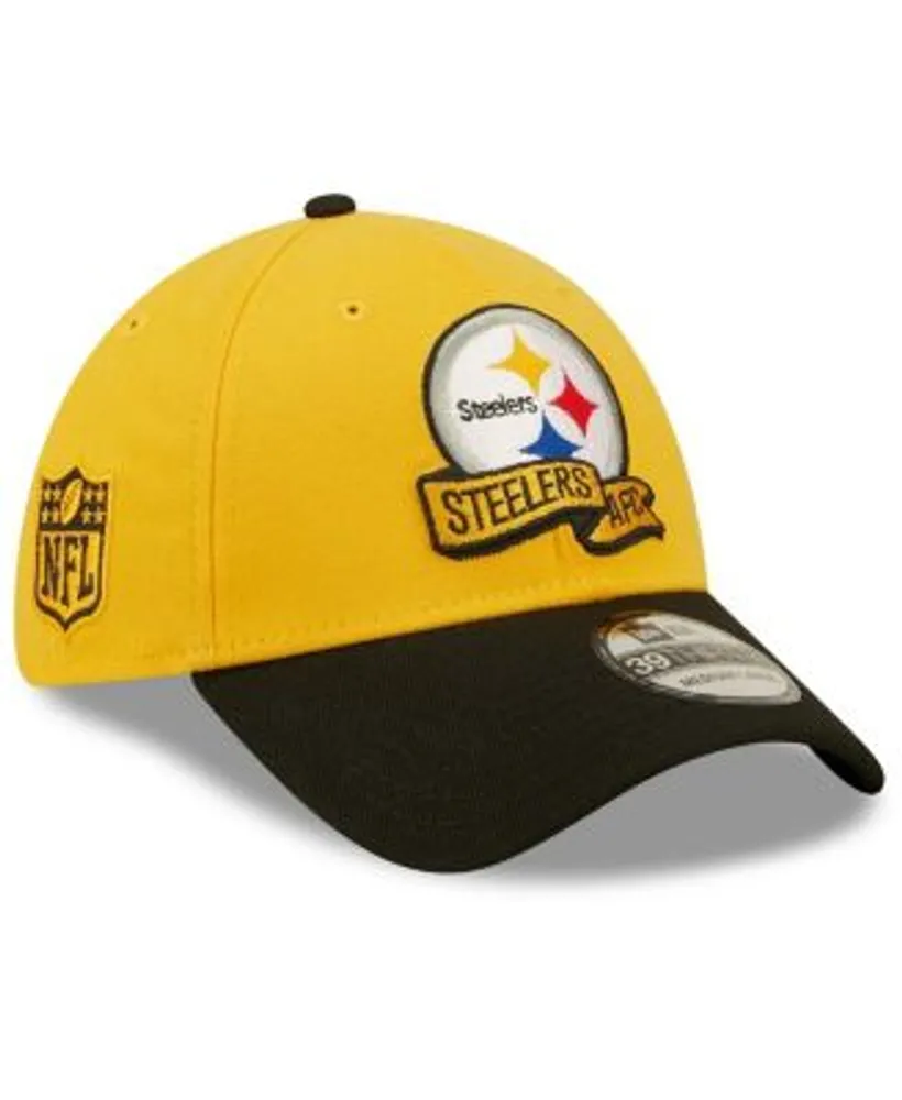 Men's New Era Black/Gold Pittsburgh Steelers Team Banded 39THIRTY Flex Hat