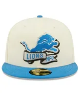 New Era Men's Detroit Lions Logo Blue 59Fifty Fitted Hat