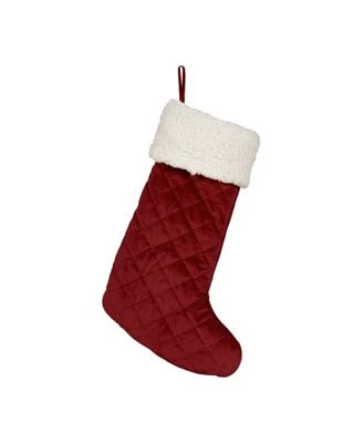 Casey Sherpa Quilted Christmas Stocking