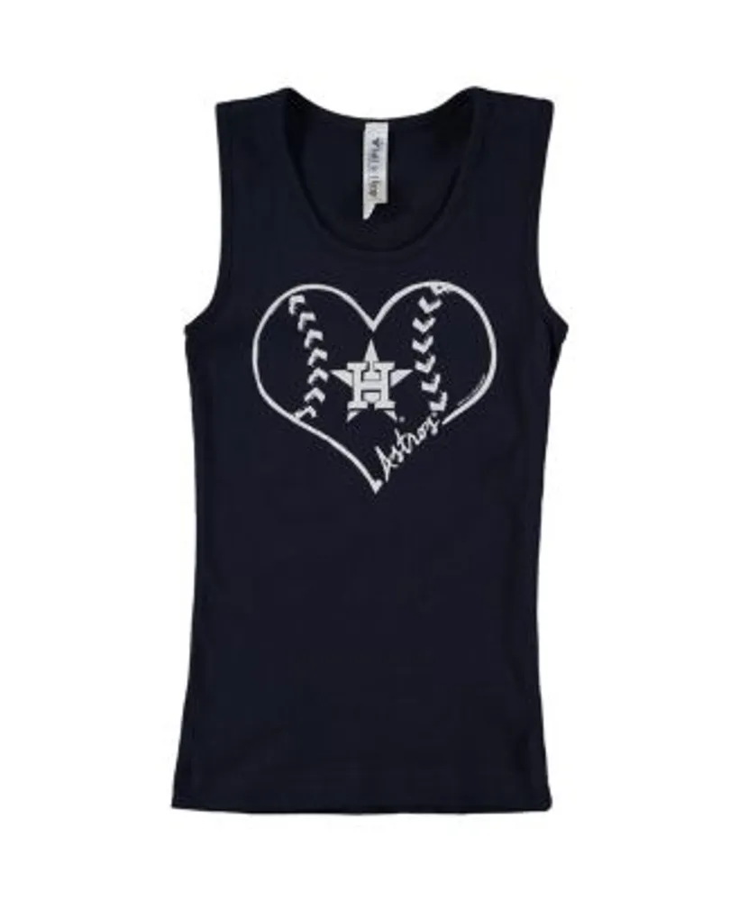 Soft As A Grape Girls Youth Navy Houston Astros Cotton Tank Top