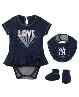 New York Yankees Girls Infant Sweet Spot Three-Piece Bodysuit