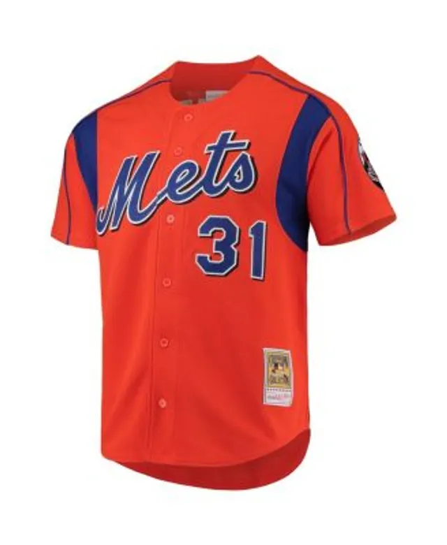 Men's New York Mets Mike Piazza Royal/Orange Cooperstown Collection Replica  Player Jersey