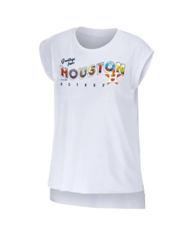 The Wild Collective Women's Black Houston Astros Cropped T-shirt