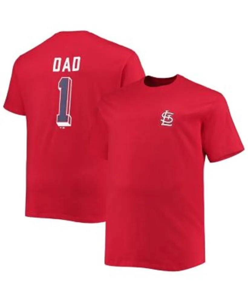 Profile Men's Red St. Louis Cardinals Big and Tall Father's Day #1 Dad  T-shirt