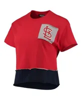 Women's Atlanta Braves Pro Standard Red Classic Team Boxy Cropped T-Shirt