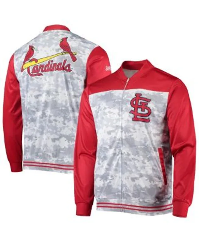 St. Louis Cardinals Big & Tall Raglan Full-Zip Track Jacket - Red/Heather  Gray