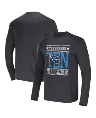 Nike Men's Tennessee Titans Athletic Long Sleeve Raglan T-Shirt - Charcoal & Navy - M (Medium)