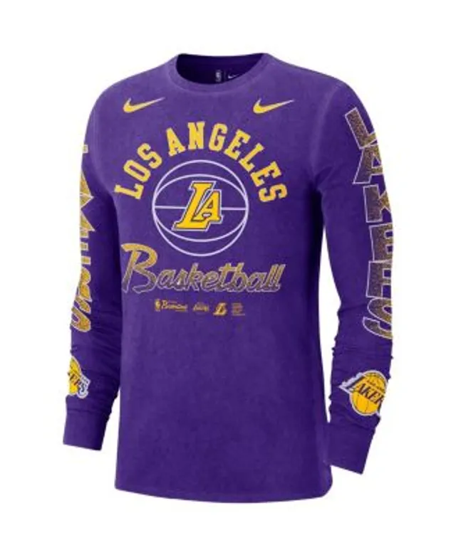 Los Angeles Lakers Nike Courtside Splatter T-Shirt - Purple