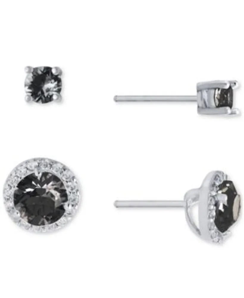 Giani Bernini Cubic Zirconia Halo Stud Earrings in Sterling Silver