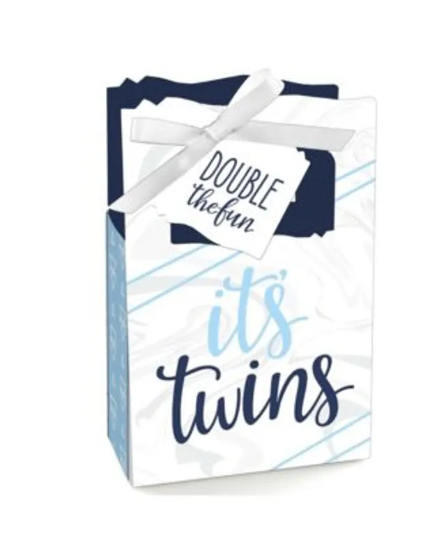 Big Dot Of Happiness It's Twin Boys - Diy Shaped Blue Twins Baby