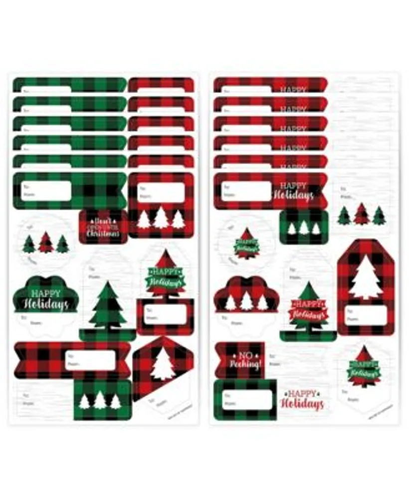 Gift Tags - Happy Holidays Red