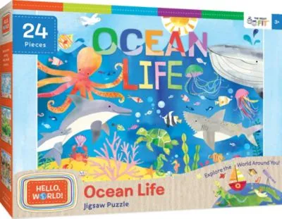 Hello World! - Ocean Life 24 Piece Kids Jigsaw Puzzle