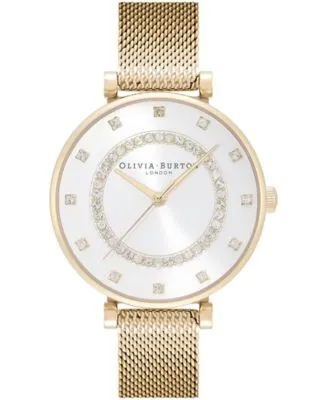 Olivia Burton Women's T-Bar Gold-Tone Stainless Steel Mesh Bracelet Watch  32mm | Mall of America®