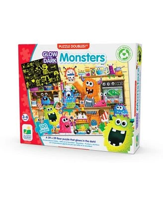 Doubles Glow in The Dark Monsters 100 Pieces Puzzle Set