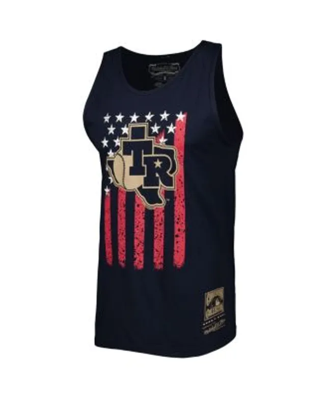 Men's Mitchell & Ness Navy Oakland Athletics Cooperstown Collection Stars and Stripes Tank Top