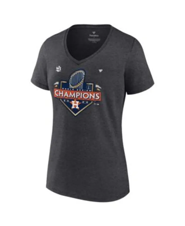 Men's Fanatics Branded Heather Charcoal Houston Astros 2022 World Series Champions Locker Room T-Shirt Size: Small