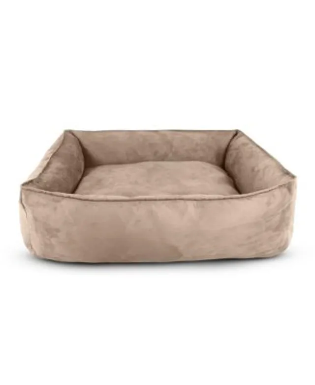 Pet Life Large Brown Nestler High-Grade Plush and Soft Rounded Dog Bed