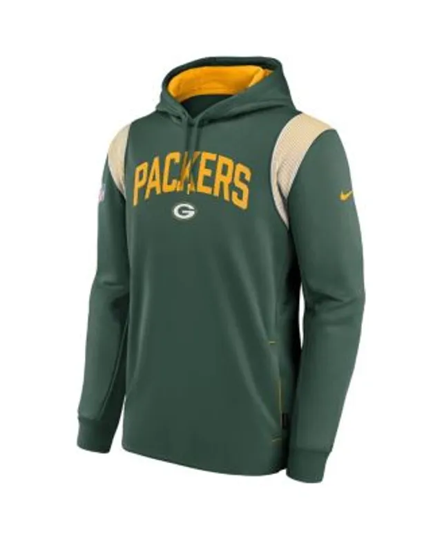 Nike Black Green Bay Packers Rflctv Chevron Pullover Hoodie for Men