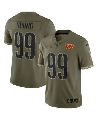 Youth Nike Chase Young Olive Washington Football Team 2021 Salute To Service  Game Jersey