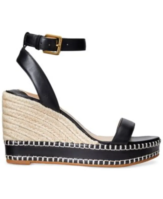 Lauren Ralph Lauren Women's Hilarie Ankle-Strap Espadrille Platform Wedge  Sandals - Macy's