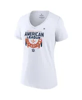 Women's Fanatics Branded Navy Houston Astros 2022 World Series Champions Logo V-Neck T-Shirt