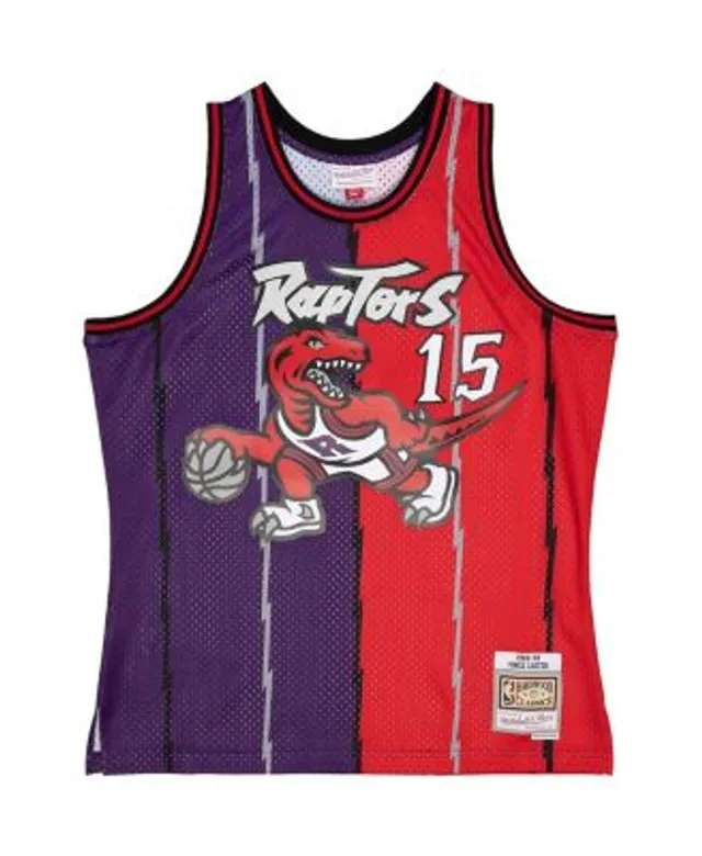 Men's Mitchell & Ness Vince Carter Purple Toronto Raptors 1998/99 Swingman Sidewalk Sketch Jersey