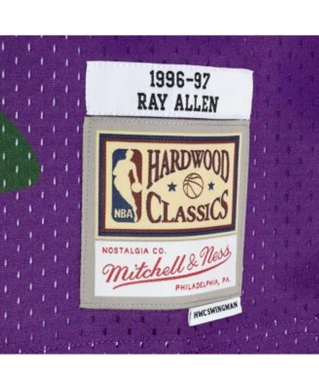 Ray Allen Milwaukee Bucks Mitchell & Ness 1996-97 Hardwood Classics Reload Swingman Jersey - Purple