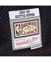 Men's Mitchell & Ness Black/Red Chicago Bulls Hardwood Classics
